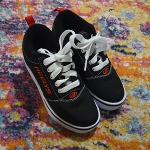 Heelys Black and White Kids Sneakers with Red Accents